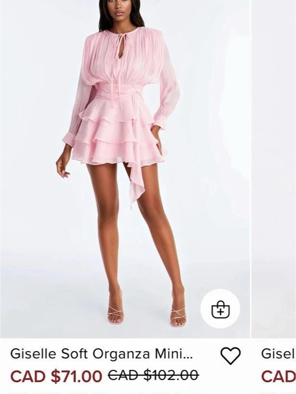 Fashion Nova Giselle Soft Organza Mini Dress Pink